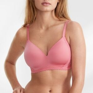 Bare The Wire-Free Smoothing T-Shirt Bra With Lace. Wild Rose. Size 38D. New.